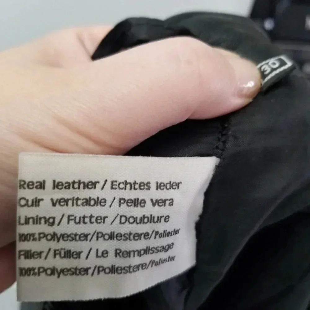 LEATHER Pants  High Rise Tall Fit 30 - Picture 7 of 13